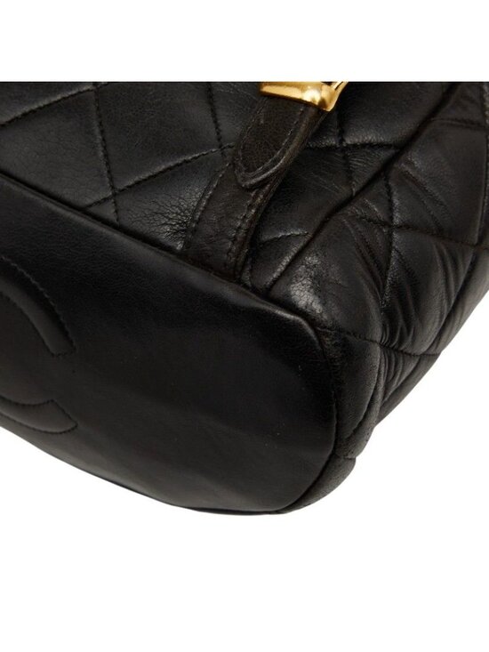 Chanel Quilted CC Logo Chain Backpack Black Lambskin main image 8